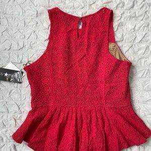 Red Peplum Top